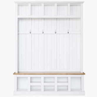 79H Farmhouse Hall Tree with Storage Bench