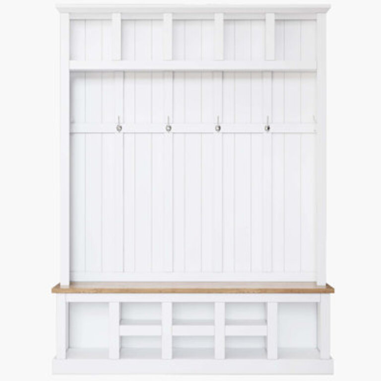 79H Farmhouse Hall Tree with Storage Bench