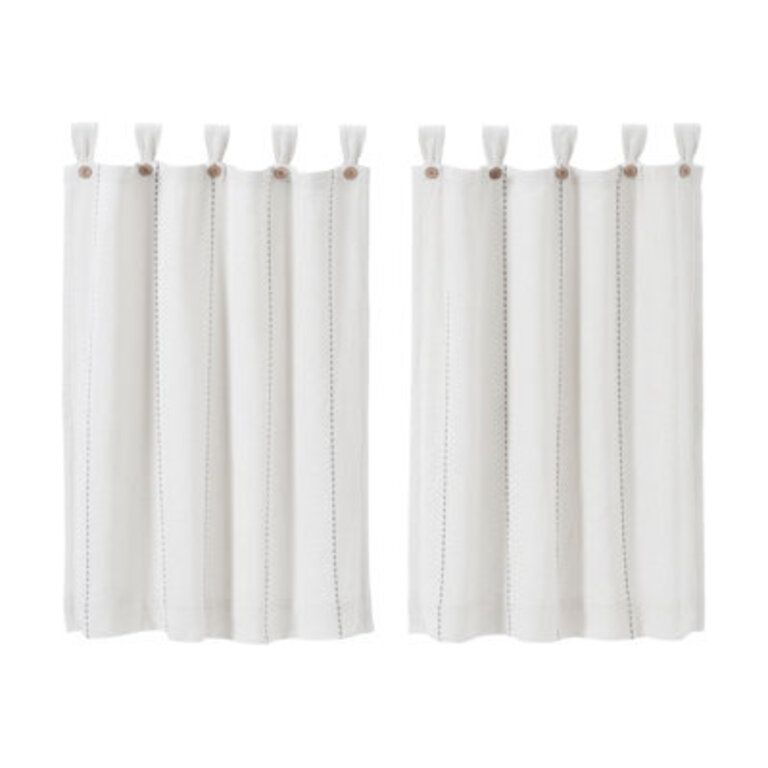 Cumberledge Cotton Striped Tailored Cafe Curtain