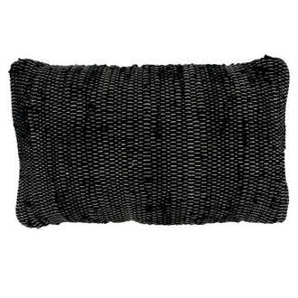 Noir Cotton Lumbar Pillow Cover