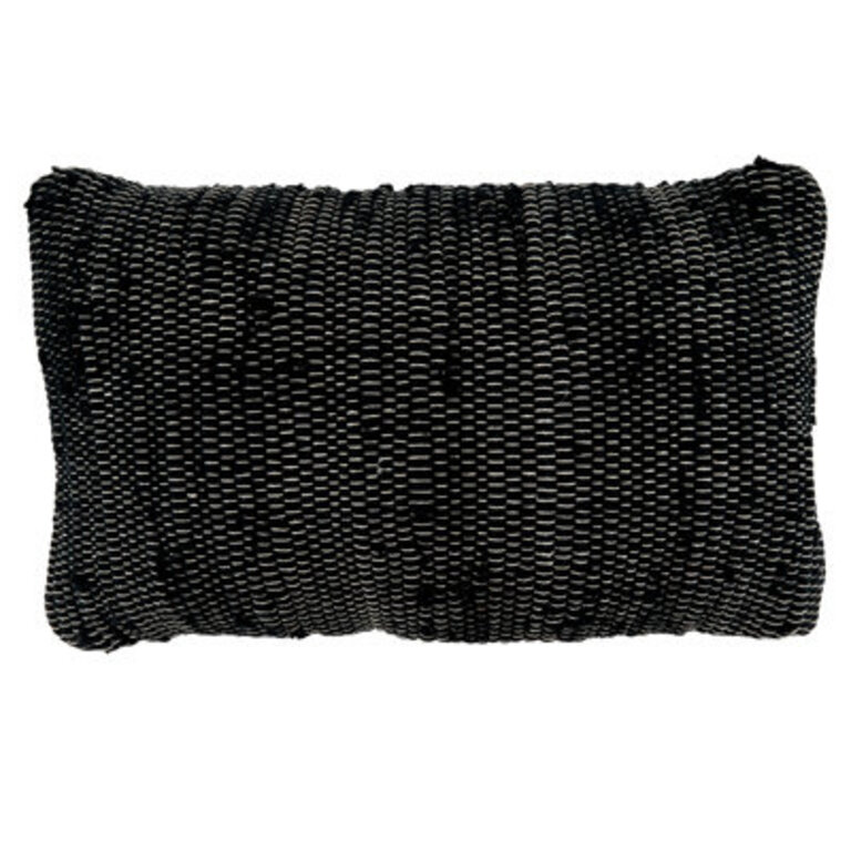 Noir Cotton Lumbar Pillow Cover