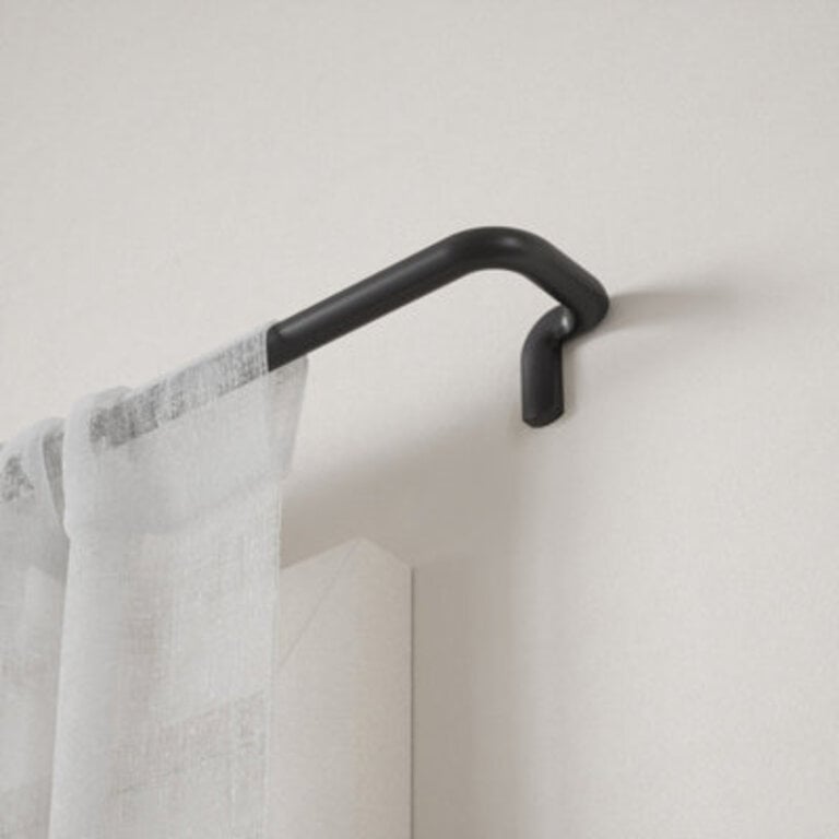 Ailanni Adjustable 34 Wrap Around Blackout Curtain Rod Set Steel