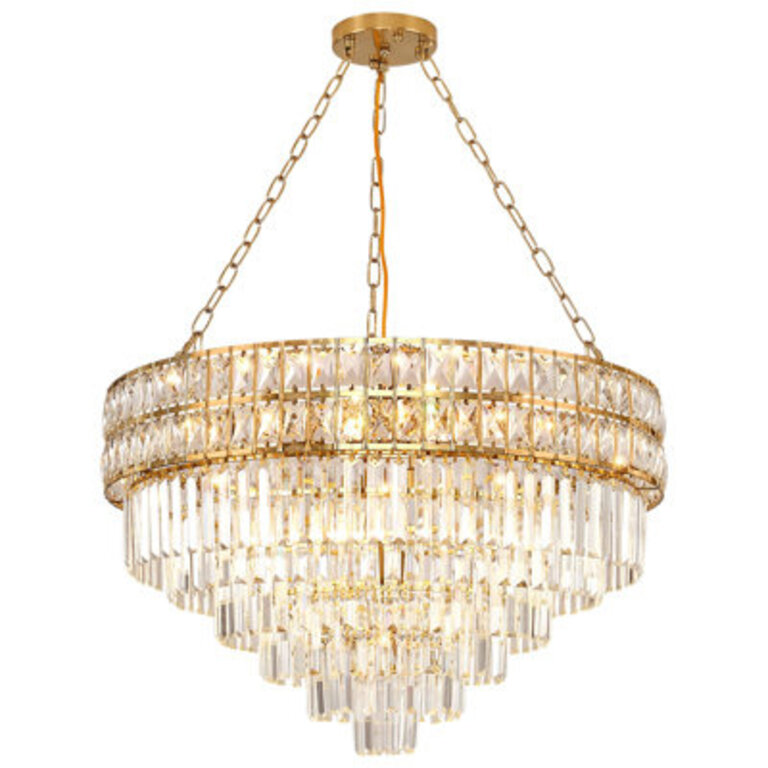Imma Crystal Empire Chandelier with Crystal Accents