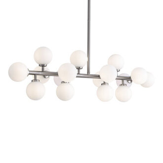 Jewellia 16 - Light Dimmable Bubble Glass Sputnik Modern Linear Chandelier