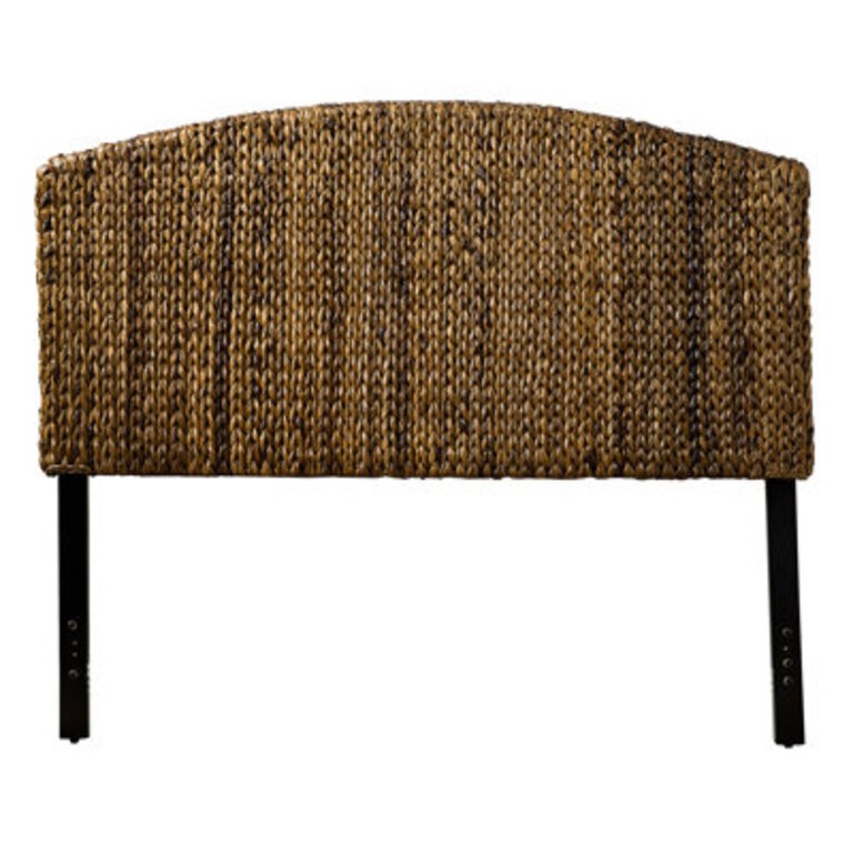 Boatwright Rattan Panel Headboard with Solid Wood Legs