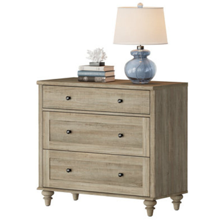Scarlett Nightstand For Bedroom With 3 Drawers Mid Century Modern Wooden Closet Storage Organizer