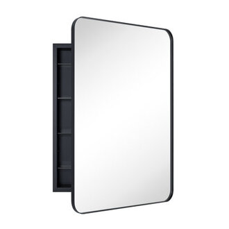 Haslem Recessed Framed Medicine Cabinet with Mirror and Adjustable Shelves