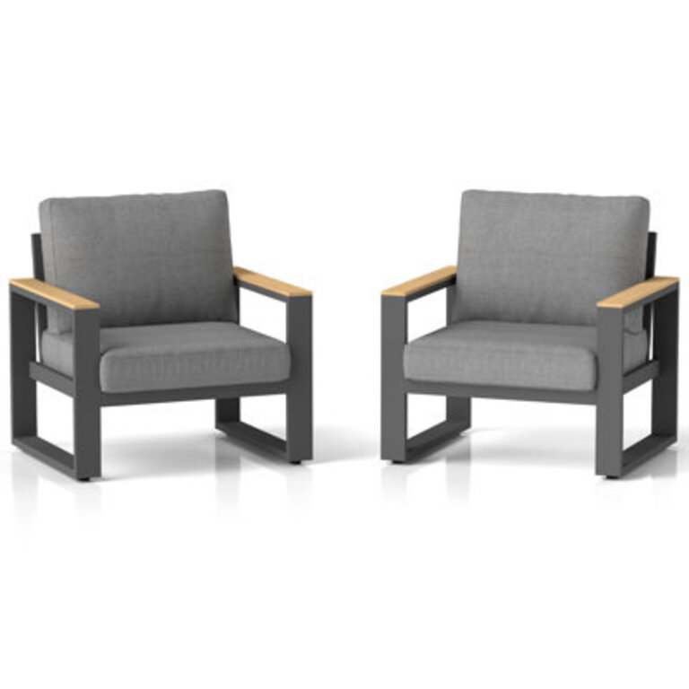 Brandtley Aluminum Patio Chair with Cushions
