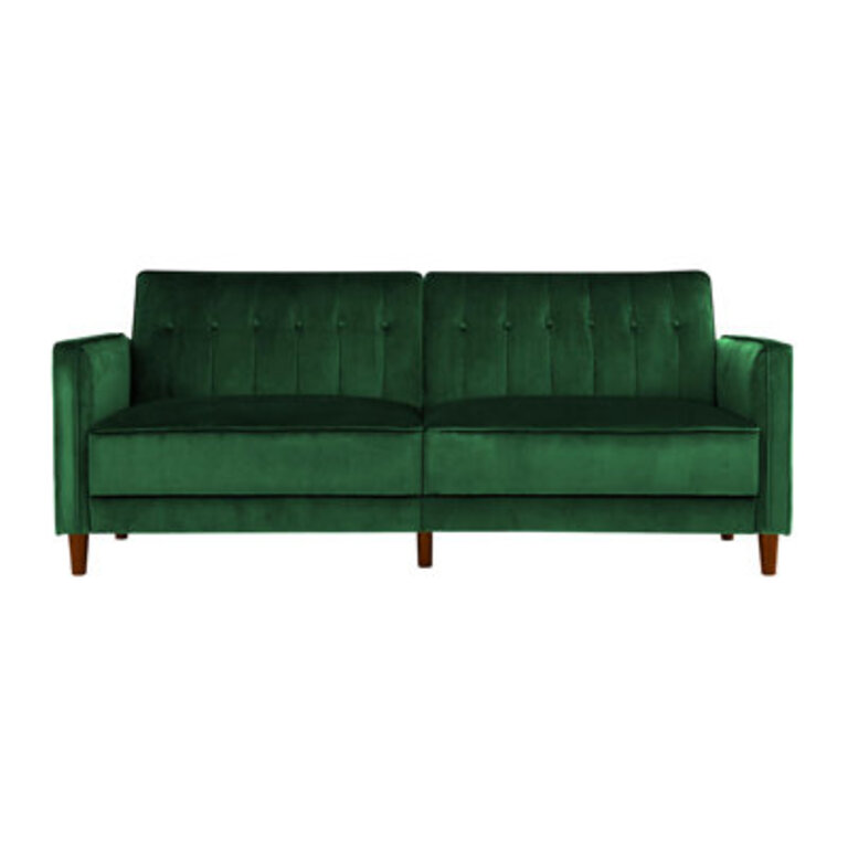 Perdue Velvet Square Arm Convertible Sofa