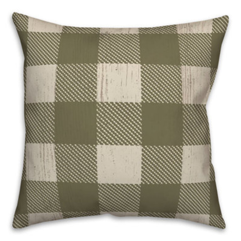 Checkered Square Throw Pillow