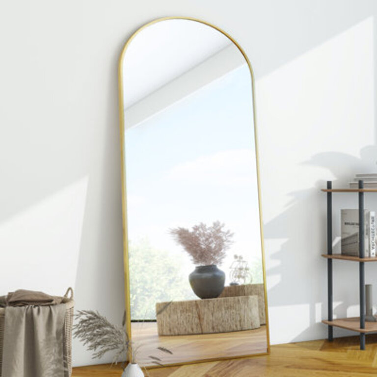 Jablon Arched Full Length Mirror with Stand Large Wall Mirror