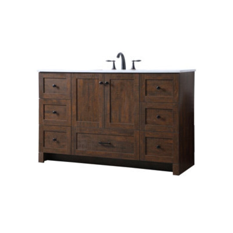 Soma 54 Single Bathroom Vanity with Engineered Marble Top