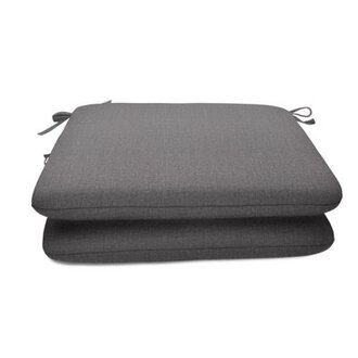 Casual Cushion Sunbrella Fabric 2-Piece IndoorOutdoor Seat Pad Cushion