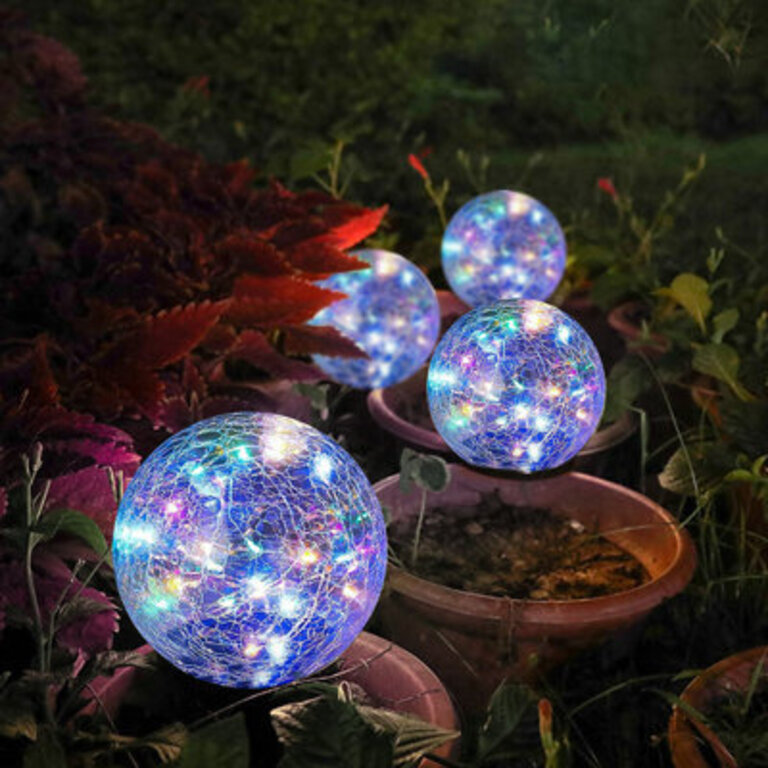 30LED Low Voltage Solar Garden Lights Integrated LED Solar Powered Lights for Garden Patio Halloween Decorations