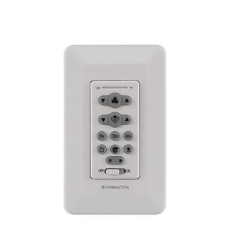 Ceiling Fan Wall Control Reversing - 16 Fan Speed DC Motor Fan and Light with CCT Select - White