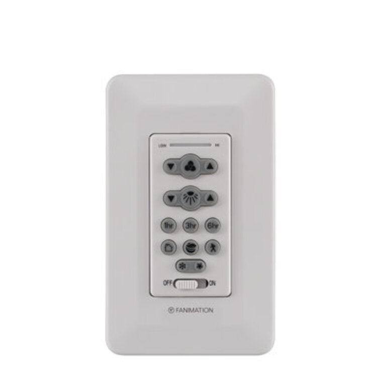 Ceiling Fan Wall Control Reversing - 16 Fan Speed DC Motor Fan and Light with CCT Select - White