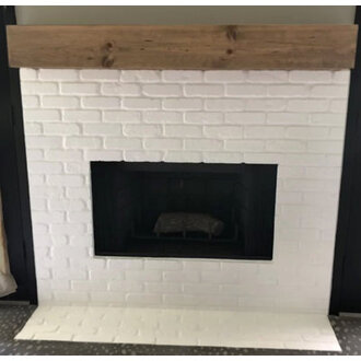 Midwood Hand Carved Rustic XL Fireplace Mantel Shelf