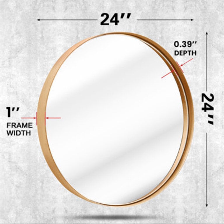 Modern Round Wall Mirror Bathroom Vanity Mirror Accent Circle Mirrors for Wall decor