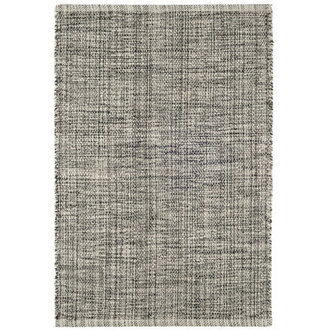 Marled Black Handwoven Cotton Rug