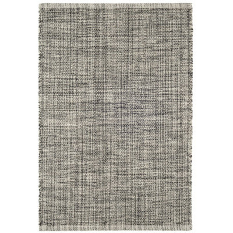 Marled Black Handwoven Cotton Rug