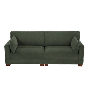 Bentura Upholstered Corduroy Modular Sofa with Pillow Back and Solid Wood Legs
