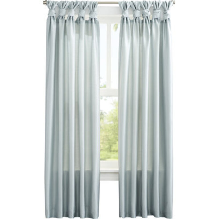 Sara Faux Silk Room Darkening Twist Tab Single Curtain Panel