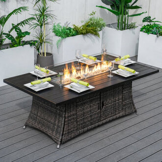 27 H x 71 W Propane Outdoor Fire Pit Table