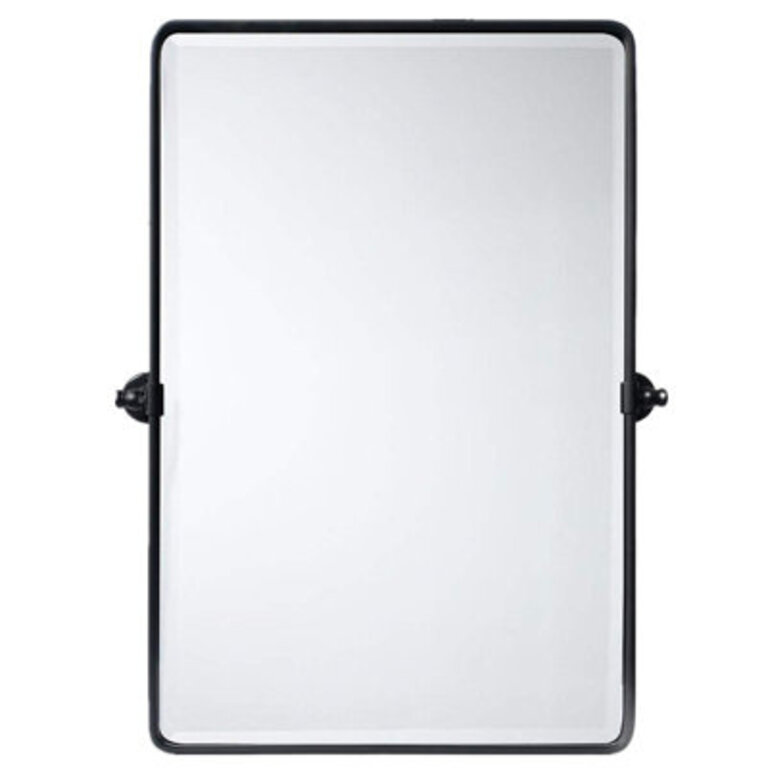Woodvale Metal Framed Beveled Pivoting Wall Mirror