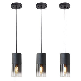 Grishilde 3-Pack Modern Black Pendant Light Fixtures for Kitchen Island
