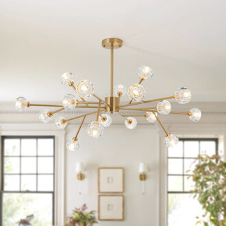 Unique 18 - Light Modern Sputnik Chandelier with LED Bulbs