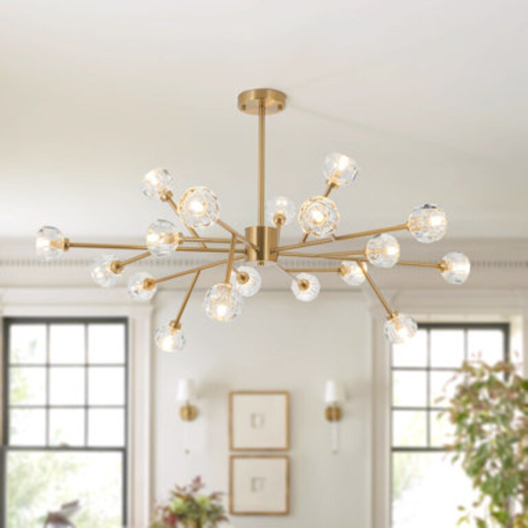 Unique 18 - Light Modern Sputnik Chandelier with LED Bulbs