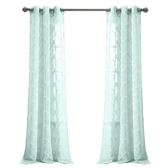 Set of 2 Lopes Trellis Sheer Curtain Panels