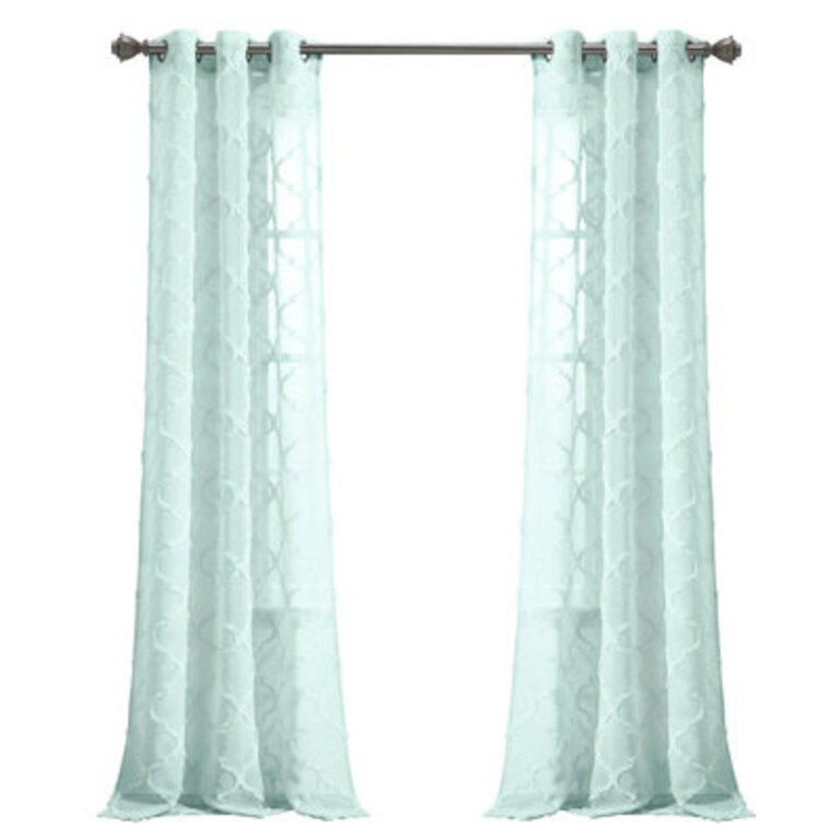 Set of 2 Lopes Trellis Sheer Curtain Panels