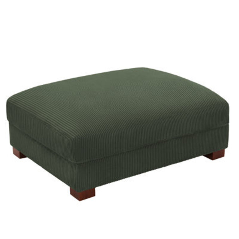 Maelina Rectangular Corduroy Upholstered Ottoman