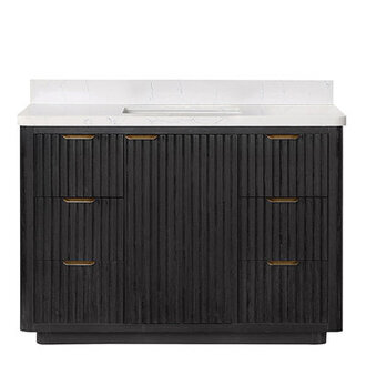 Adela 48 Single Bathroom Vanity with Cultured Marble Top