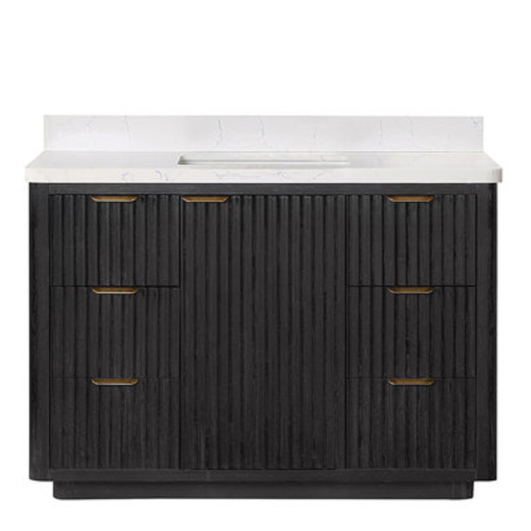 Adela 48 Single Bathroom Vanity with Cultured Marble Top