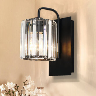 Crystal Wall Sconce Modern Metal And Glass Fixture Ideal For Any Room