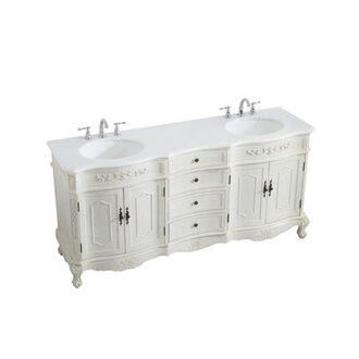 Lunette 72 Double Bathroom Vanity with Top