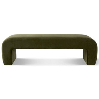Floranda 60 Fully Velvet Upholstered Waterfall Entryway Bedroom Bench
