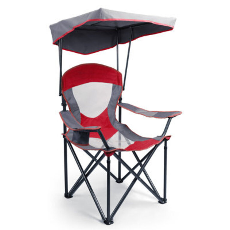 Liisamaria Shaded Folding Camp Chair with Cup Holder and Carry Bag for Outdoor