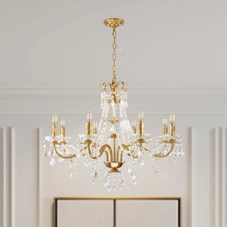 Hande 39 8 - Light Empire Classic  Traditional Dimmable Chandelier with Crystal Accents