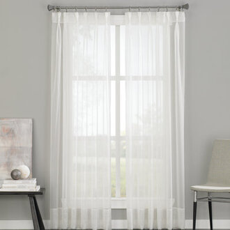 Curtainworks Constantina Solid Sheer Pinch Pleat Single Curtain Panel