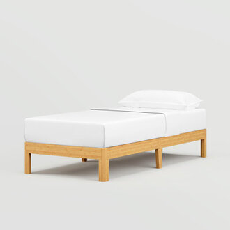 Ruberta 10 High Solid Wood Platform Bed Bamboo Material Easy Assembly No Squeak