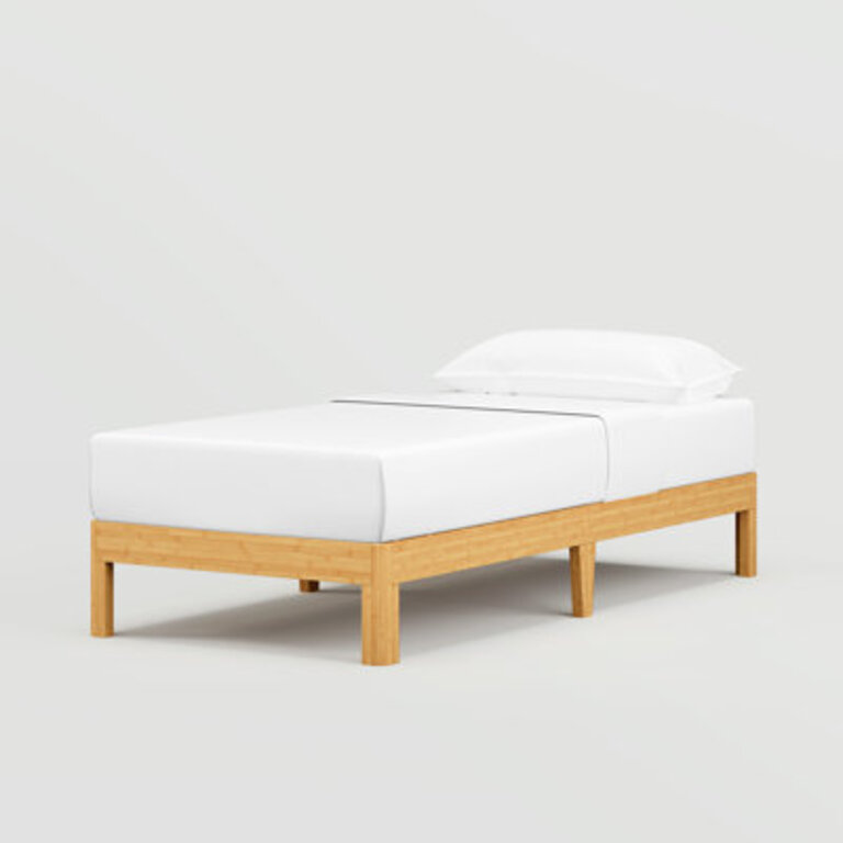 Ruberta 10 High Solid Wood Platform Bed Bamboo Material Easy Assembly No Squeak