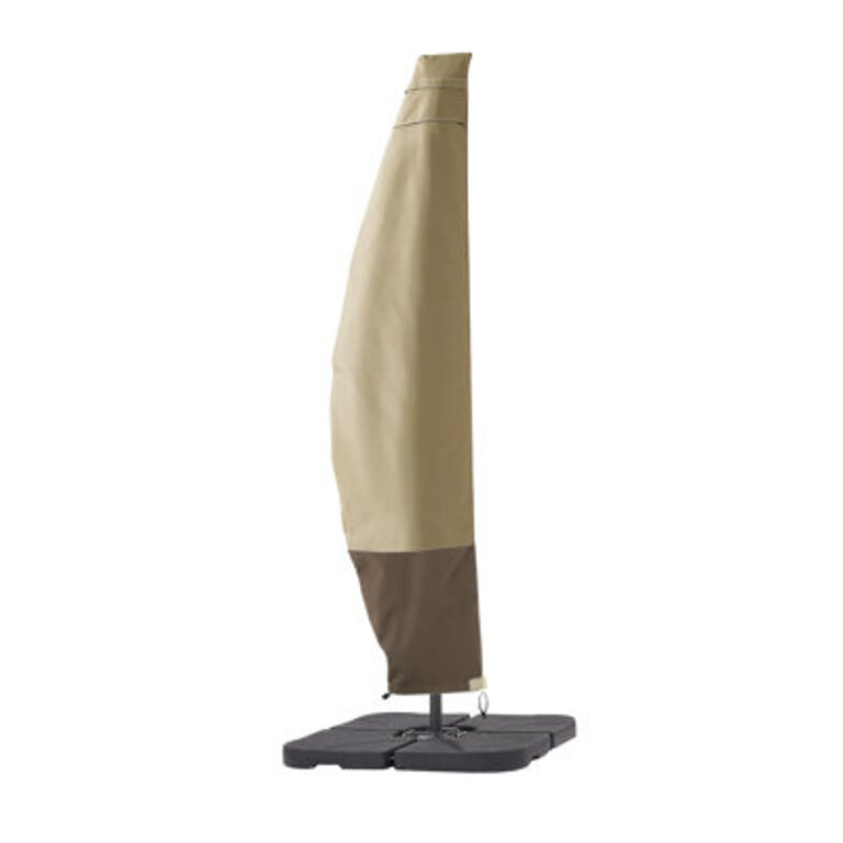 Patio Offset Umbrella Cover - 600D Waterproof Outdoor Market Umbrella Cover - Fits Market Umbrella Up To 12 Feet
