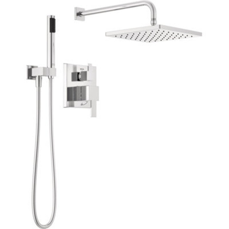 Modern Raincan Square Shower System Rain Shower Head with Handheld Spray Shower Faucet Set