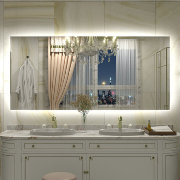 Wayfair Basics UL Certified LED Anti-Fog Tempered Glass BathroomVanity Mirror