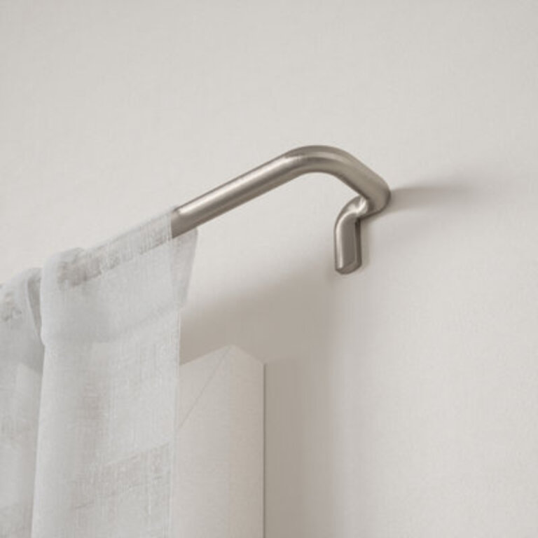 Ailanni Adjustable 34 Wrap Around Blackout Curtain Rod Set Steel