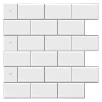 12 W x 12 L Vinyl Peel and Stick Subway Tile