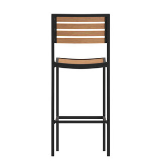 Aubreonna Commercial Grade IndoorOutdoor All-Weather Patio Barstool with Footrest